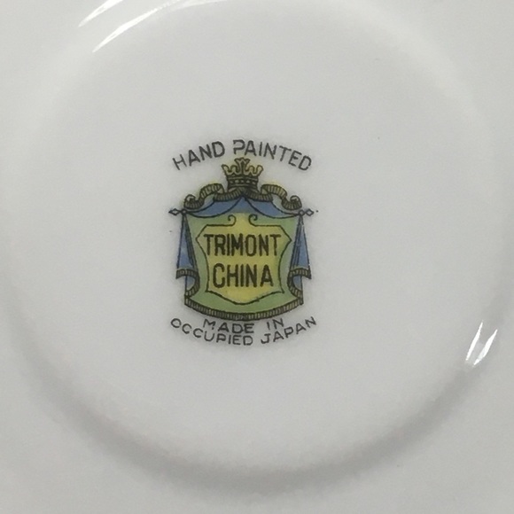 Trimont China Handpainted Made In Occupied Japan Saucer For Footed Cup 5 3/4” - Picture 4 of 10